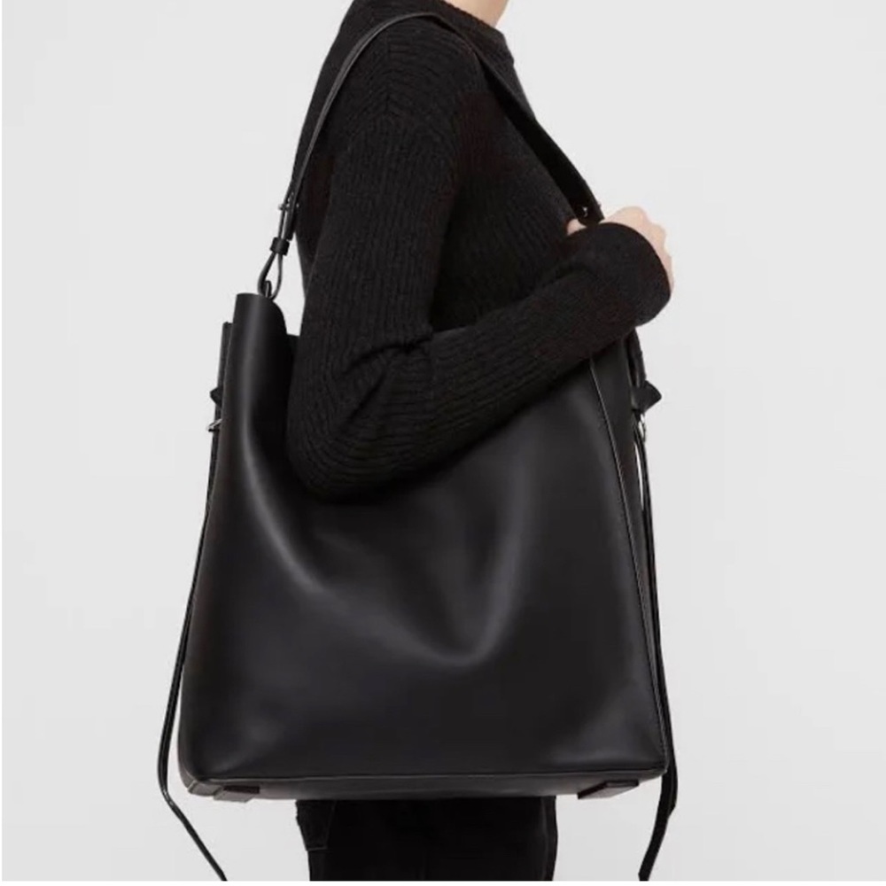 Black All Saints leather tote, very good condition.